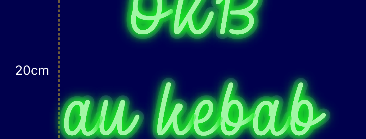 Néon personnalisé (OKB
au kebab)