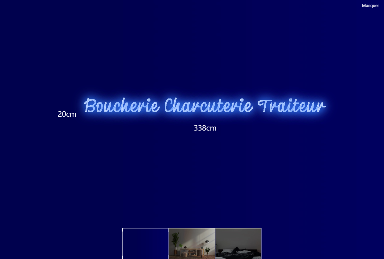 Néon personnalisé (Boucherie Charcuterie Traiteur)