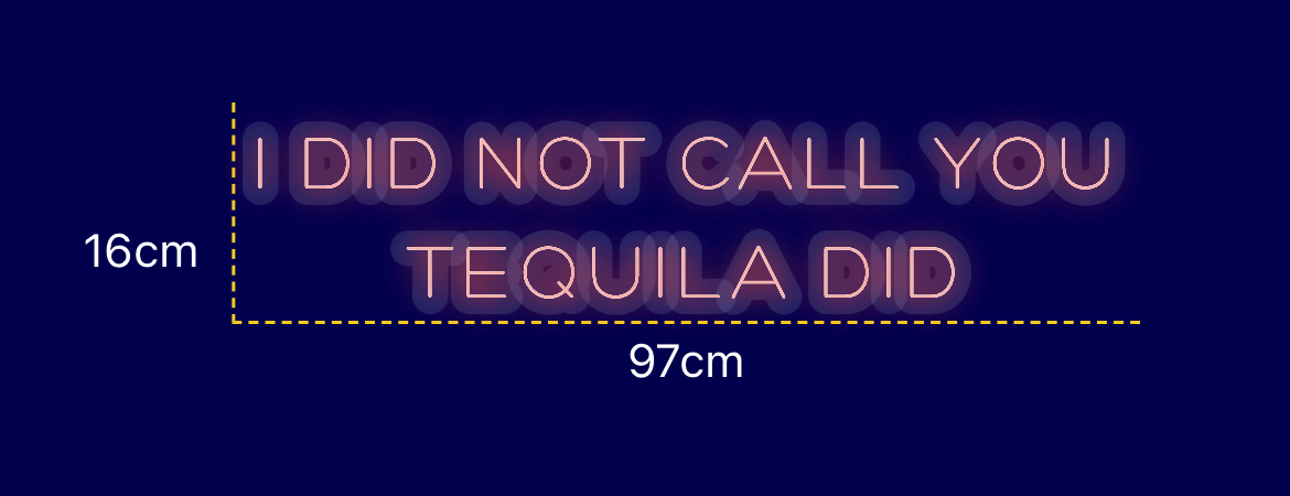 Néon personnalisé (I DID NOT CALL YOU
TEQUILA DID)