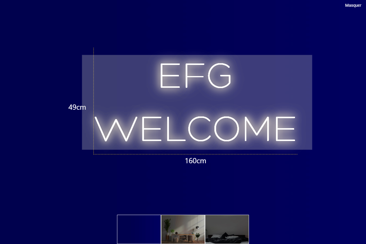 Néon personnalisé (EFG
WELCOME)