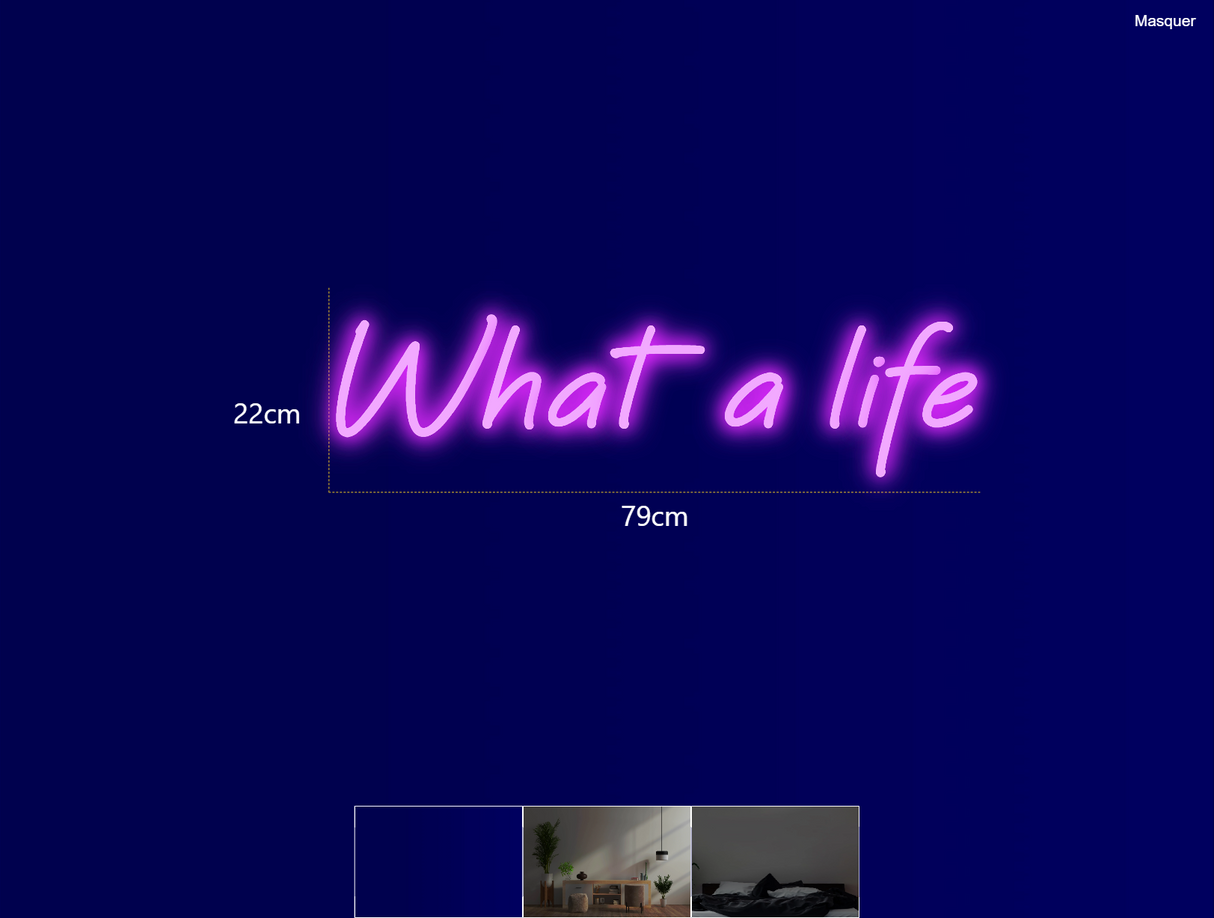 Néon personnalisé (What a life)