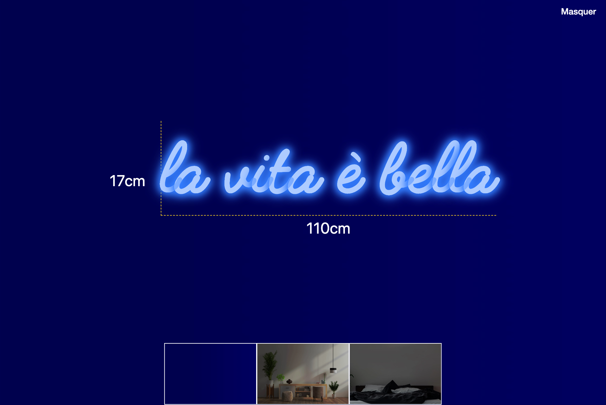Néon personnalisé (la vita è bella)