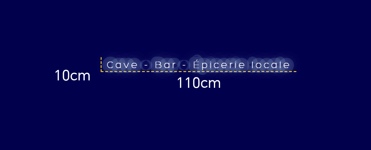 Néon personnalisé (Cave - Bar - Épicerie locale  
)