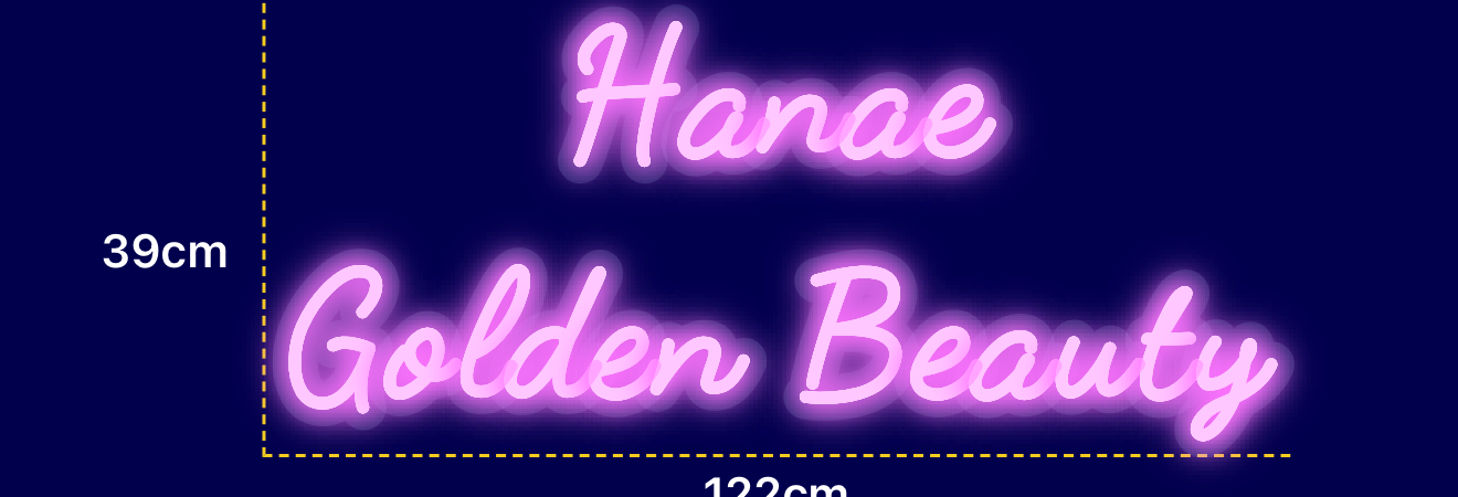 Néon personnalisé (Hanae
Golden Beauty)