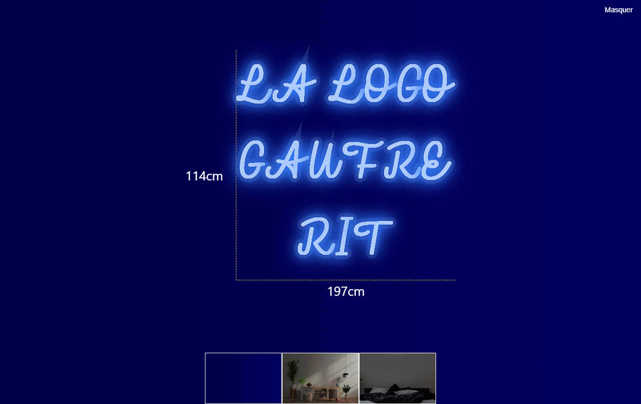 Néon personnalisé (LA LOGO
GAUFRE
RIT)