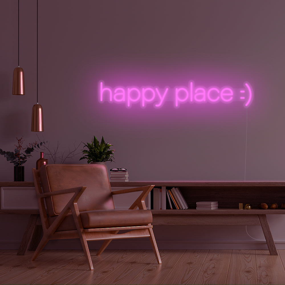 Néon LED mural - Happy Place