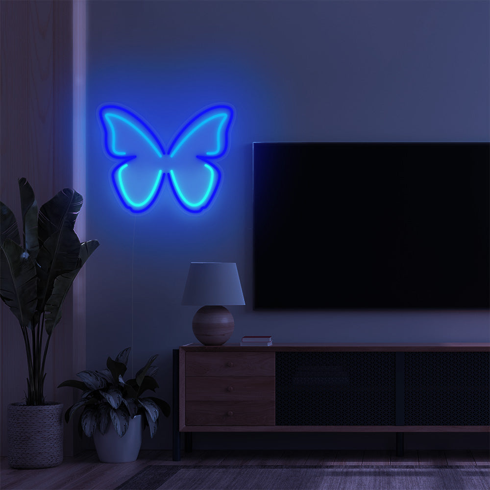 Néon LED mural - Papillon