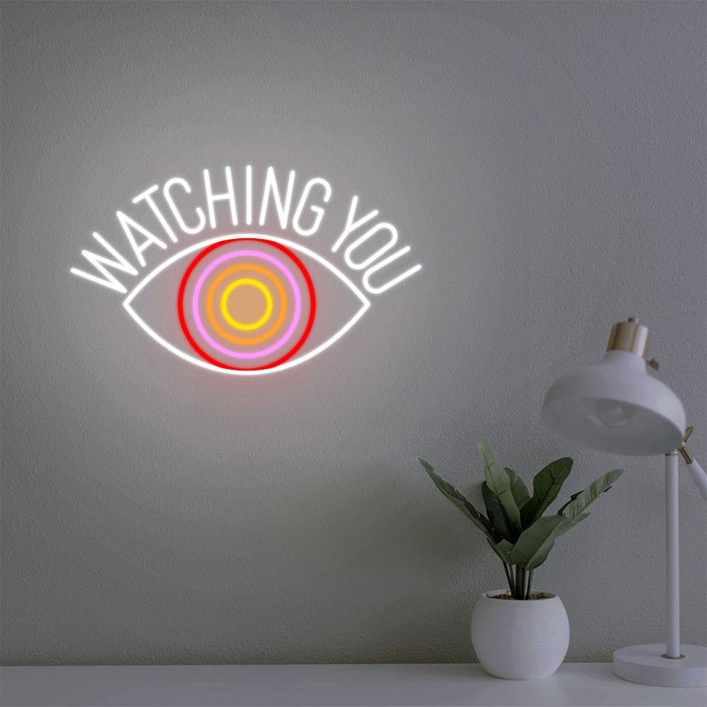 Néon LED mural - Watching You