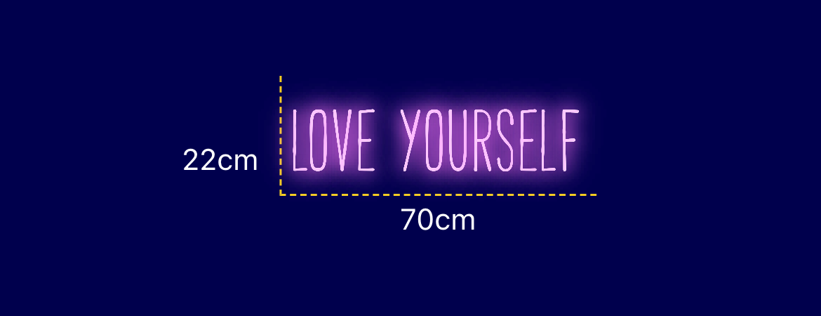 Néon personnalisé (Love yourself)